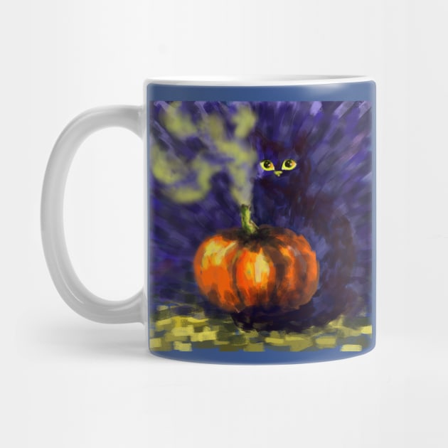 halloween cat pumpkin by Ganna_Panna